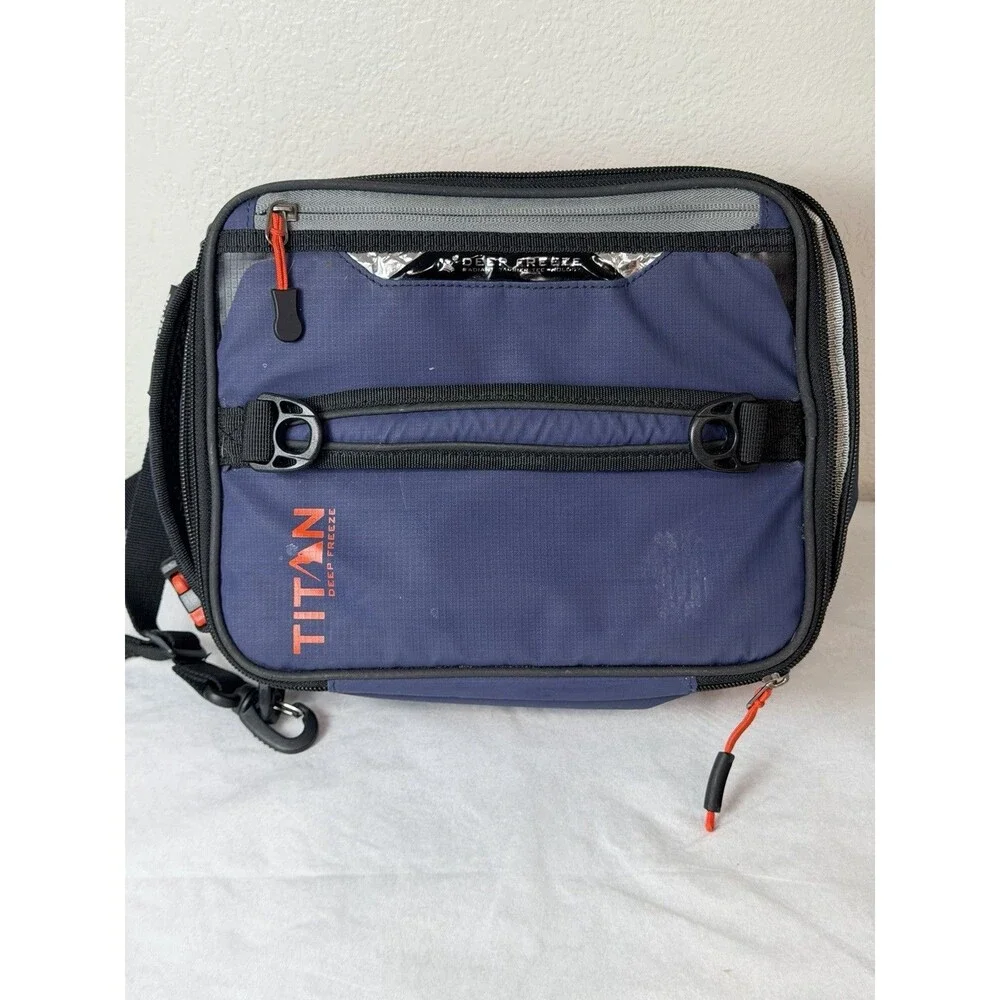 Arctic Zone Titan Deep Freeze Expandable Lunch Box Blue Preowned WITH Ice Walls